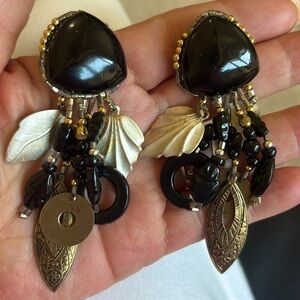 Vintage 80's Statement Clip Earrings